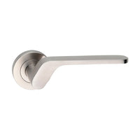 MDZ Lever 114 on Ø53mm Round Rose. 316 Marine Grade (Pair) in Polished Stainless Steel