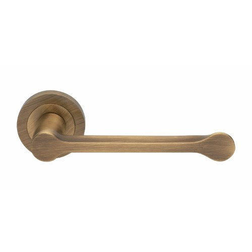 ALAMARO - passage lever set square rose (50mm) without latch in Satin Bronze