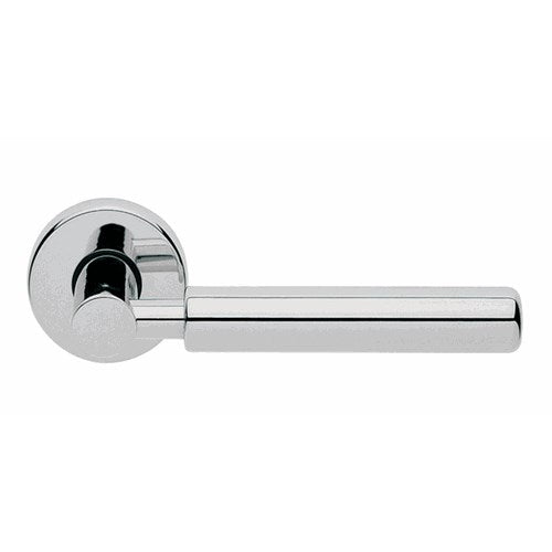 AMLETO - passage lever set square rose (50mm) without latch in Polished Chrome