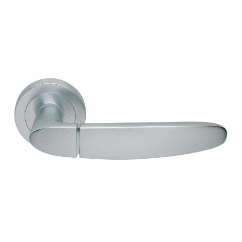 ATENA - passage lever set square rose (50mm) without latch in Satin Chrome