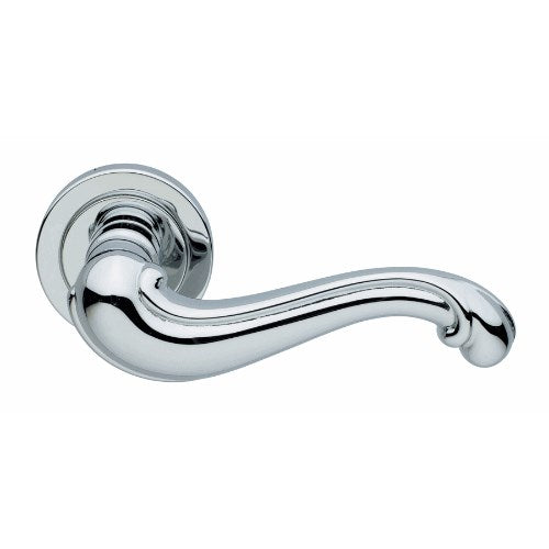 BAROCCO - passage lever set round rose (50mm) without latch  in Polished Chrome