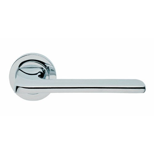 BLADE - passage lever set square rose (50mm) without latch in Polished Chrome
