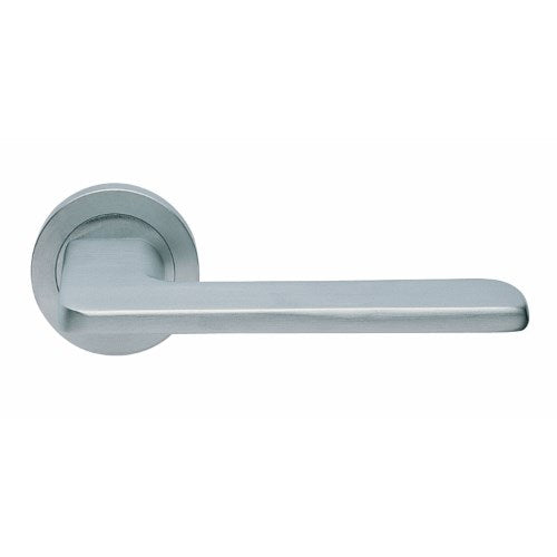 BLADE - passage lever set square rose (50mm) without latch in Satin Chrome