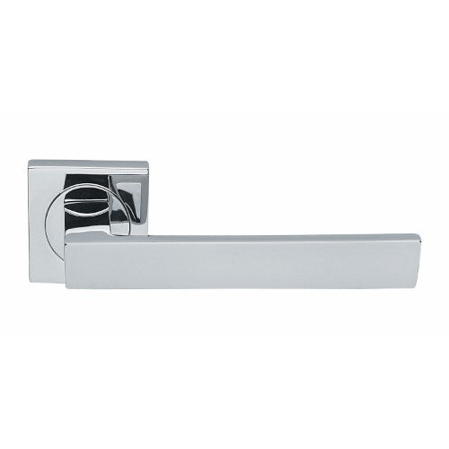 CLINIA - lever on longplate set (50mm width) Euro 85mm  in Polished Chrome