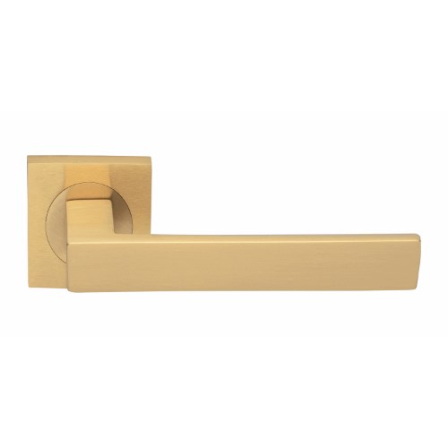 CLINIA - passage lever set square rose (50mm) without latch in Satin Brass