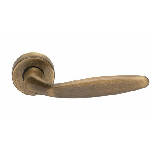 DERBY - privacy lever set round rose (50mm) including privacy latch  in Satin Bronze