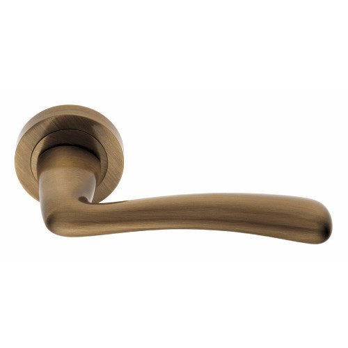 EVIA - passage lever set square rose (50mm) without latch in Satin Bronze