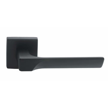 FLASH - passage lever set square rose (50mm) without latch in Black