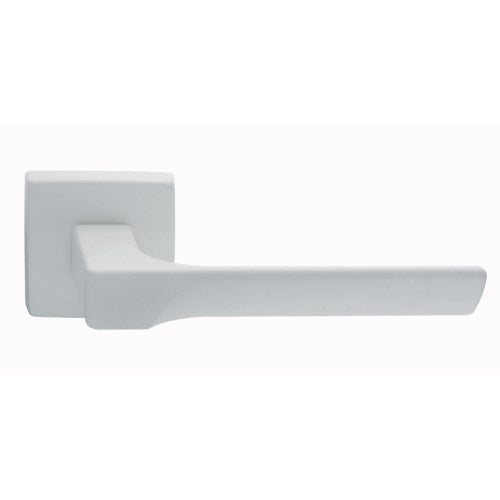 FLASH - passage lever set square rose (50mm) without latch in White