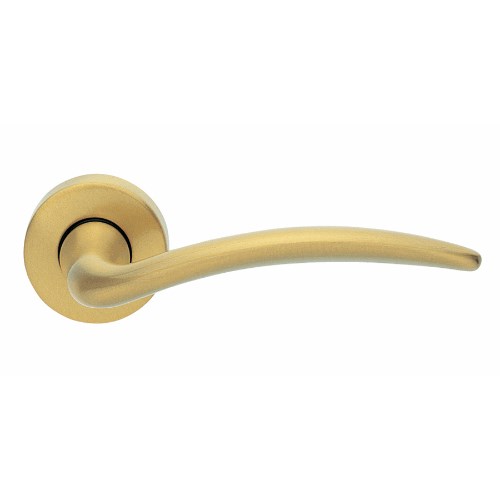 FRANCY - passage lever set square rose (50mm) without latch in Satin Brass