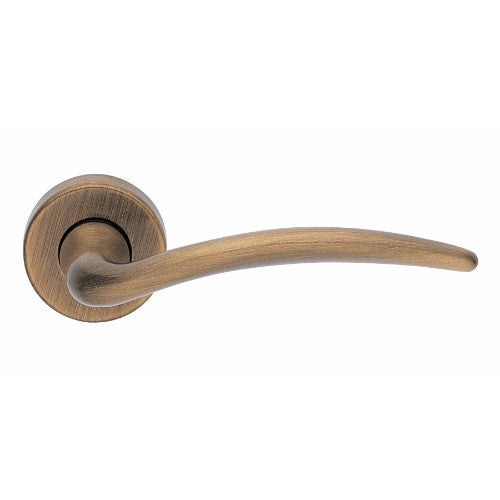 FRANCY - passage lever set square rose (50mm) without latch in Satin Bronze