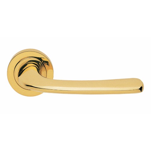 GOGO - passage lever set square rose (50mm) without latch in Polished Brass