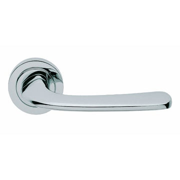 GOGO - passage lever set square rose (50mm) without latch in Polished Chrome
