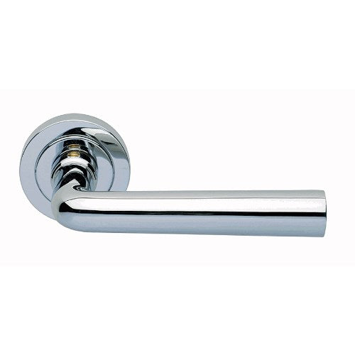 IDRO - privacy lever set round rose (50mm) including privacy latch  in Polished Chrome