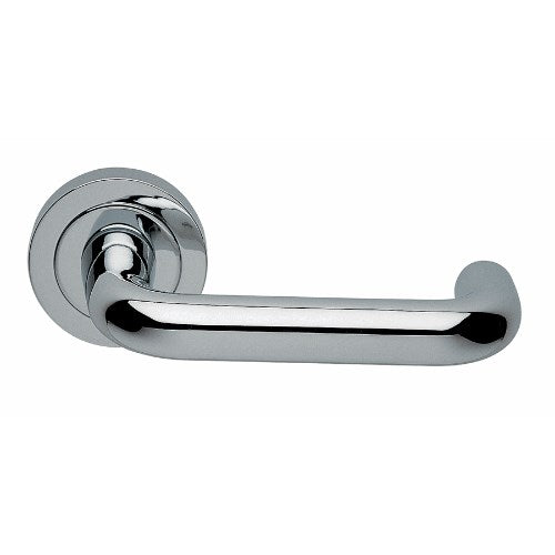 IRIS - passage lever set square rose (50mm) without latch in Polished Chrome