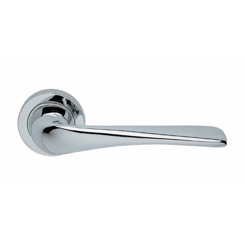 LE MANS - passage lever set square rose (50mm) without latch in Polished Chrome