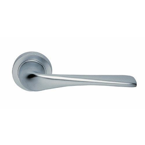LE MANS - passage lever set square rose (50mm) without latch in Satin Chrome