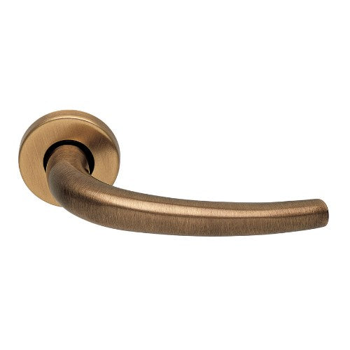 LILLA - passage lever set square rose (50mm) without latch in Satin Bronze