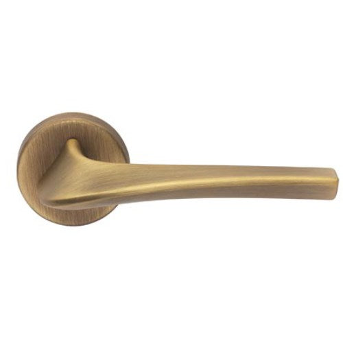 MASTER - passage lever set round rose (50mm) without latch in Brushed Bronze Matte