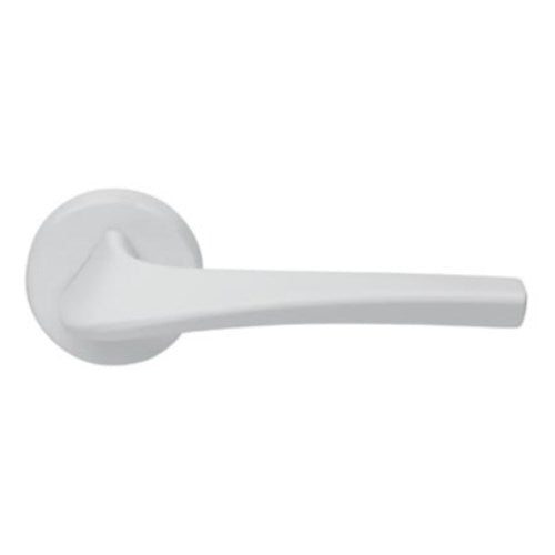 MASTER - passage lever set round rose (50mm) without latch in White
