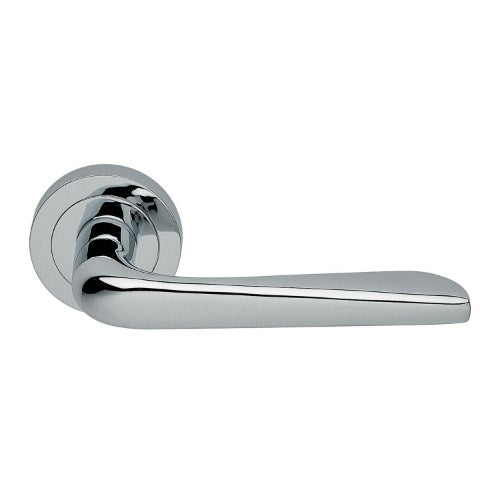 PETRA - passage lever set square rose (50mm) without latch in Polished Chrome