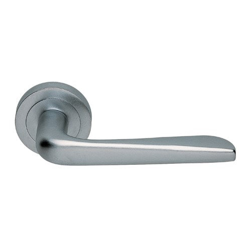 PETRA - passage lever set square rose (50mm) without latch in Satin Chrome
