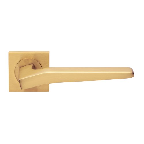 PRESO - passage lever set square rose (50mm) without latch in Satin Brass