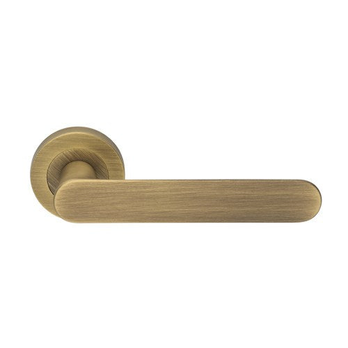 RATIO - passage lever set round rose (50mm) without latch  in Brushed Bronze Matte