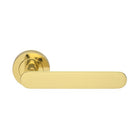 Manital RATIO door handles set with polished brass finish, featuring sleek, modern design for interior doors.