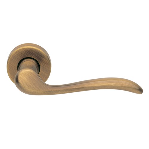 TOSCA - passage lever set square rose (50mm) without latch in Satin Bronze