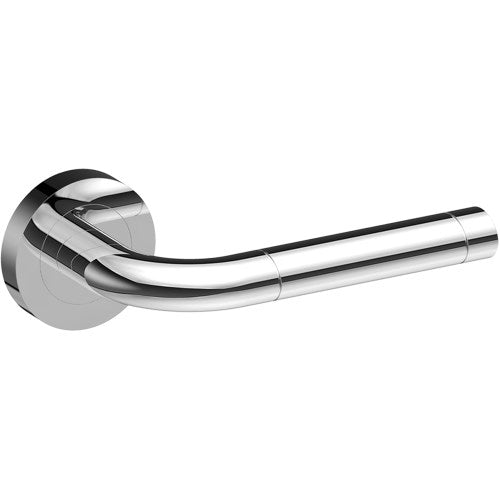 ALBI Door Handles on Ø52mm Rose (Latch/Lock Sold Separately) in Polished Stainless