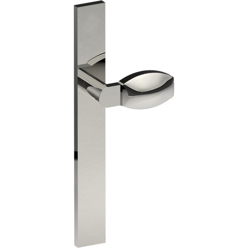 ASH Door Handle on B02 EXTERNAL European Standard Backplate, Concealed Fixing (Half Set)  in Polished Stainless