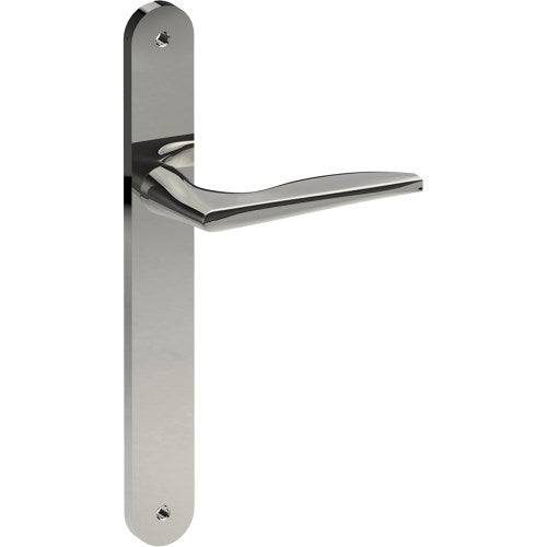 CASTILE Door Handle on B01 INTERNAL European Standard Backplate, Visible Fixing (Half Set)  in Polished Stainless