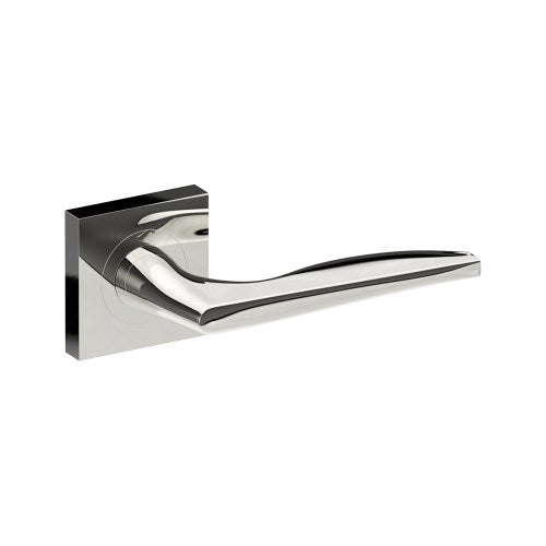 CASTILE Door Handles on Square Rose Concealed Fix Rose (Latch/Lock Sold Seperately) in Polished Stainless