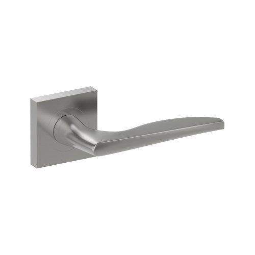 CASTILE Door Handles on Square Rose Concealed Fix Rose (Latch/Lock Sold Seperately) in Satin Stainless