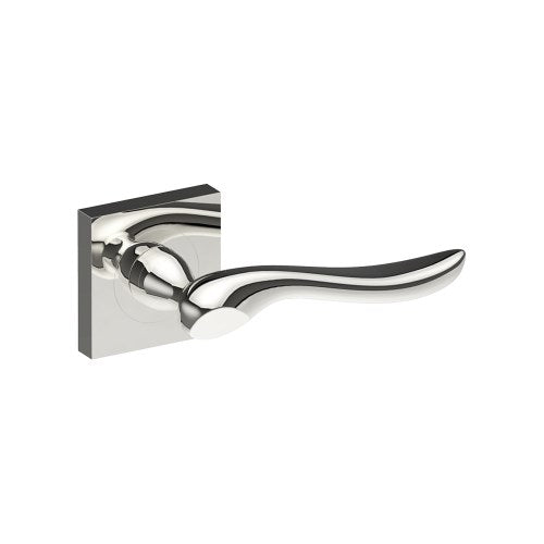 CATALONA Door Handles on Square Rose Concealed Fix Rose (Latch/Lock Sold Seperately) in Polished Stainless