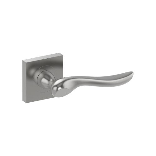 CATALONA Door Handles on Square Rose Concealed Fix Rose (Latch/Lock Sold Seperately) in Satin Stainless