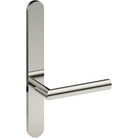 CETINA Door Handle on B01 EXTERNAL Australian Standard Backplate, Concealed Fixing (Half Set)  in Polished Stainless