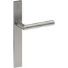 CETINA Door Handle on B02 EXTERNAL European Standard Backplate, Concealed Fixing (Half Set)  in Satin Stainless