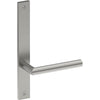 CETINA Door Handle on B02 EXTERNAL Australian Standard Backplate, Concealed Fixing (Half Set)  in Satin Stainless