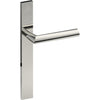 COMO Door Handle on B02 EXTERNAL European Standard Backplate, Concealed Fixing (Half Set)  in Polished Stainless