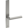 COMO Door Handle on B02 INTERNAL Australian Standard Backplate, Visible Fixing (Half Set)  in Satin Stainless