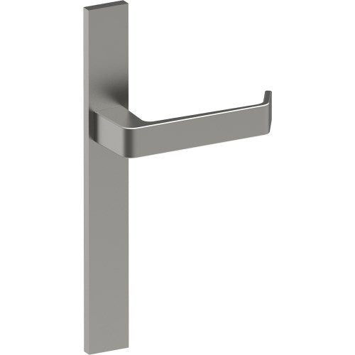DIJON Door Handle on B02 EXTERNAL European Standard Backplate, Concealed Fixing (Half Set)  in Satin Stainless