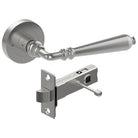 Elegant stainless steel door handle by Style Finish Doorware, showcasing a sleek, modern design for interior doors.
