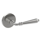 Stainless steel ELEGANTE door handle by Style Finish Doorware mounted on a door with a sleek, modern design.