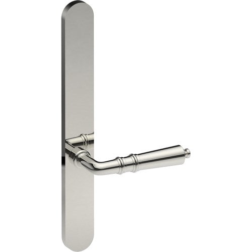 LATINA Door Handle on B01 EXTERNAL Australian Standard Backplate, Concealed Fixing (Half Set)  in Polished Stainless