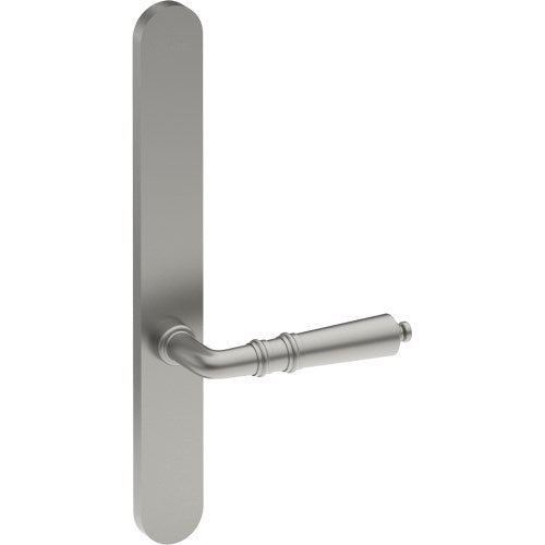 LATINA Door Handle on B01 EXTERNAL Australian Standard Backplate, Concealed Fixing (Half Set)  in Satin Stainless