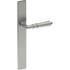 LATINA Door Handle on B02 EXTERNAL European Standard Backplate, Concealed Fixing (Half Set)  in Satin Stainless