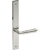 LATINA Door Handle on B02 INTERNAL Australian Standard Backplate, Visible Fixing (Half Set)  in Polished Stainless