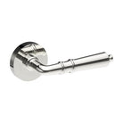Latina door handle by Style Finish Doorware, polished stainless steel finish, sleek modern design for interior doors.